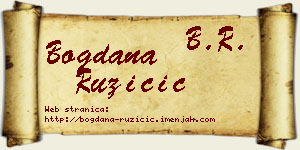 Bogdana Ružičić vizit kartica